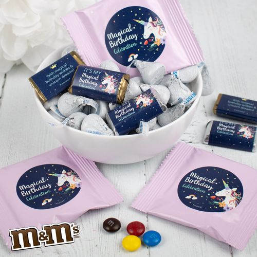 Kids Birthday Unicorn Pinata Chocolate Candy Mix 2lb Bag - 113 pieces