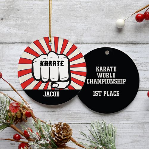 Karate Punch Ornament