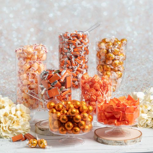 Orange Wrapped Candy Buffet