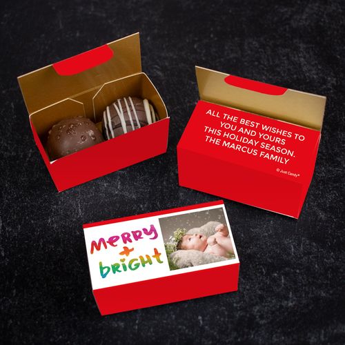 Personalized Very Merry Truffle Favors - 2 pcs