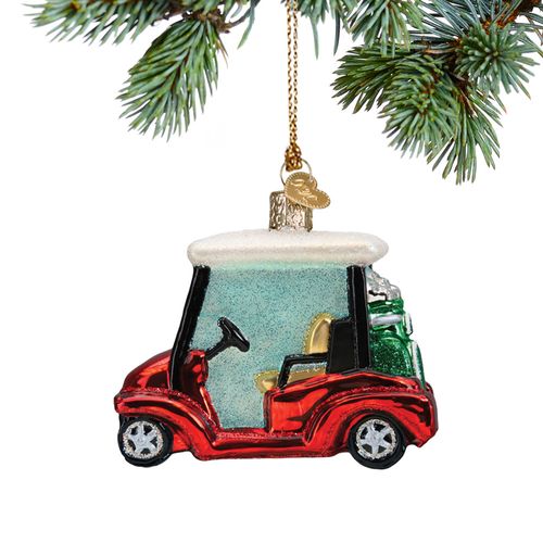 Glass Golf Cart Ornament