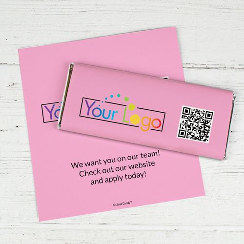 Business Promotional QR Code Personalized Chocolate Bar Wrappers Your Logo