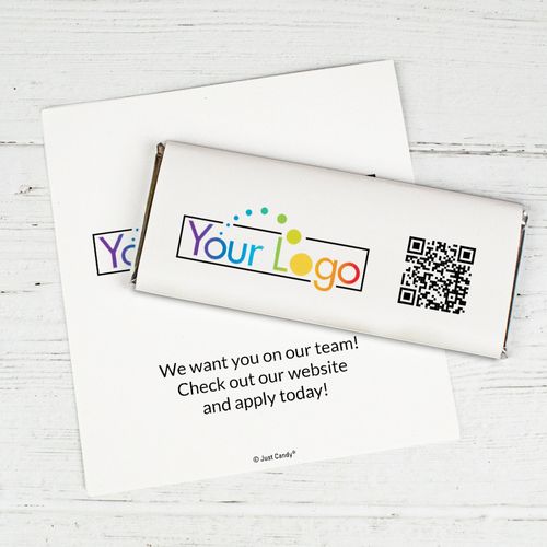 Business Promotional QR Code Personalized Chocolate Bar Wrappers Your Logo