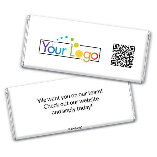 Business Promotional QR Code Personalized Hershey's Milk Chocolate Bar Your Logo