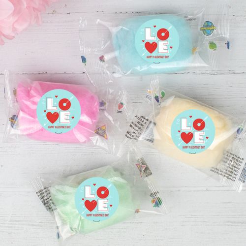 Personalized Valentine's Day Cotton Candy (Pack of 10) Favor - Blue Love