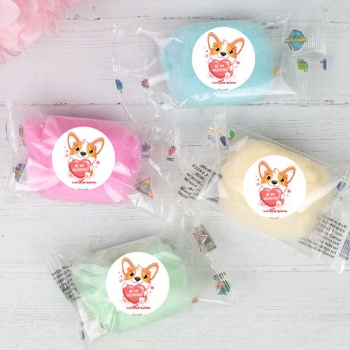 Personalized Valentine's Day Cotton Candy (Pack of 10) Favor - Puppy Love