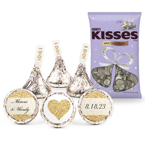 300 Pcs Personalized Wedding Candy Favors Hershey's Kisses - Botanical - Assembly Required