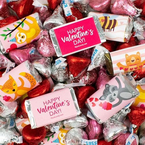Valentine's Day Woodland Buddies - Hershey's Miniatures and Kisses 1.75lb Bag