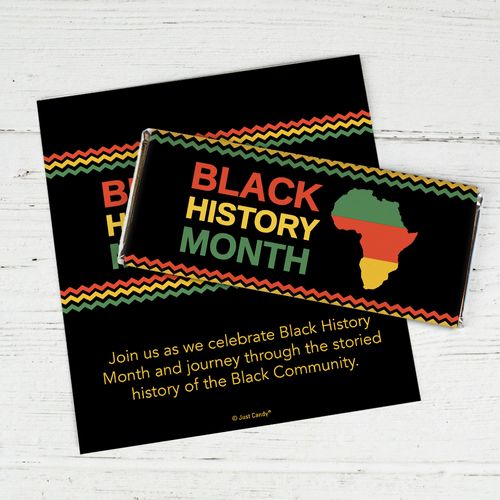 Black History Month Personalized Chocolate Bar Wrappers