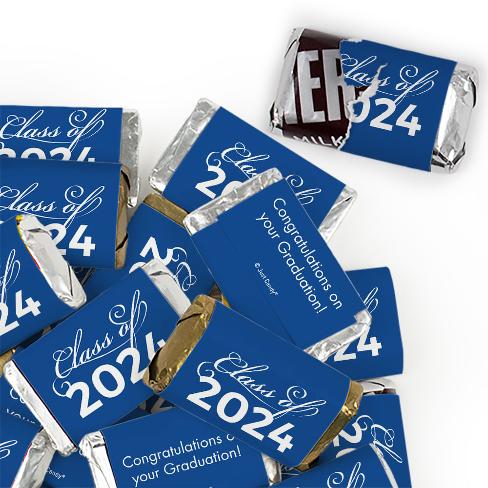 Blue Graduation Candy Class Of Wrapped Hershey's Miniatures