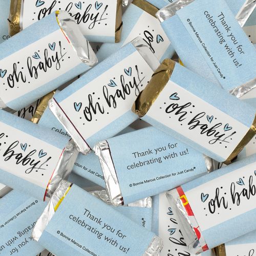Baby Shower Candy - Oh Baby Blue Wrapped Hershey's Miniatures