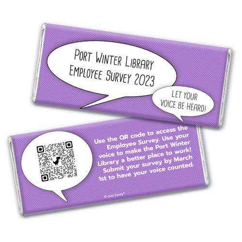 Personalized Business Promotional Survey Bubble Hershey's Milk Chocolate Bar