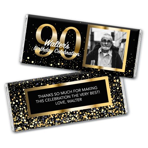 Personalized 90th Birthday Celebration Chocolate Bar