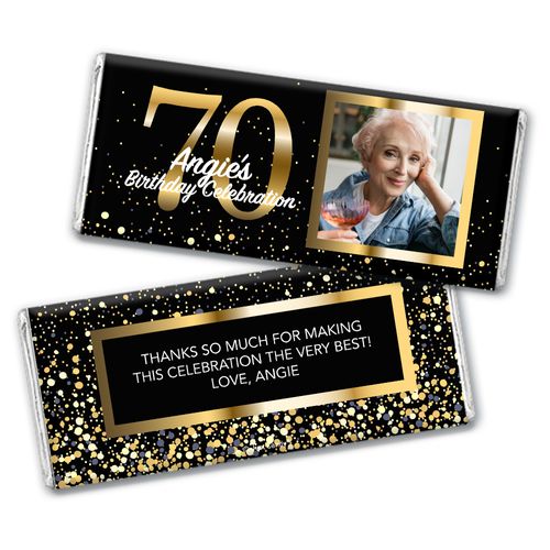 Personalized 70th Birthday Celebration Chocolate Bar