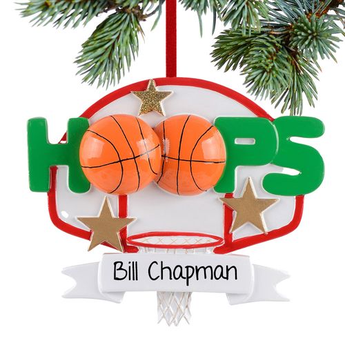 Personalized Hoops Basketball Ornament