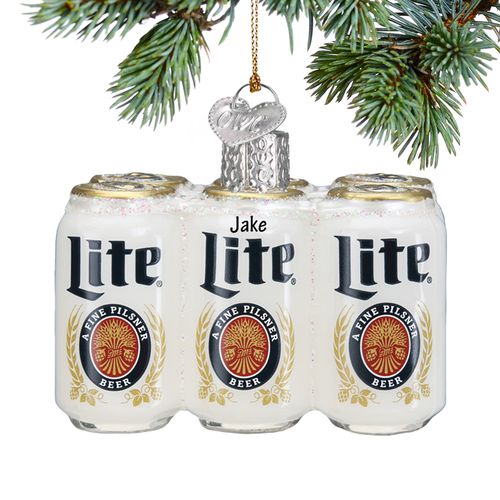 Miller Lite 6 Pack Ornament