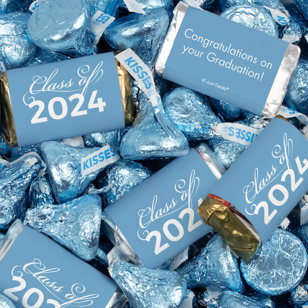 Light Blue Graduation Candy Mix - Hershey's Miniatures and Kisses ...