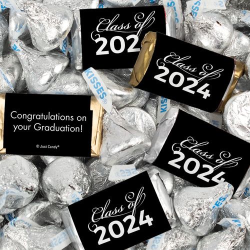 Black Graduation Candy Mix - Hershey's Miniatures and Kisses
