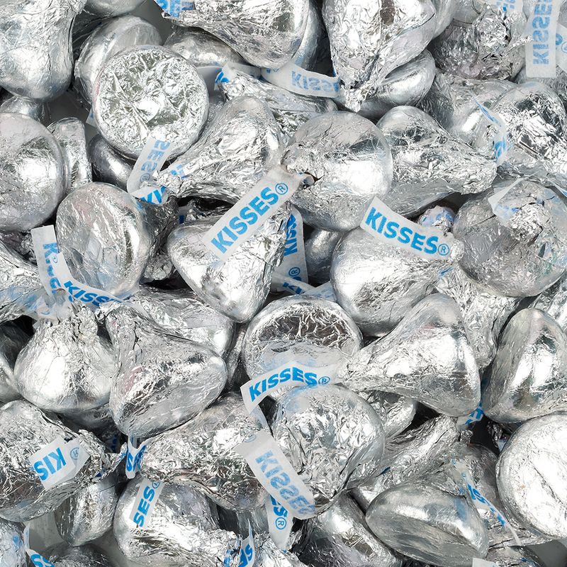 Hershey's Kisses Silver Foil Candy Bulk Candy - JustCandy.com