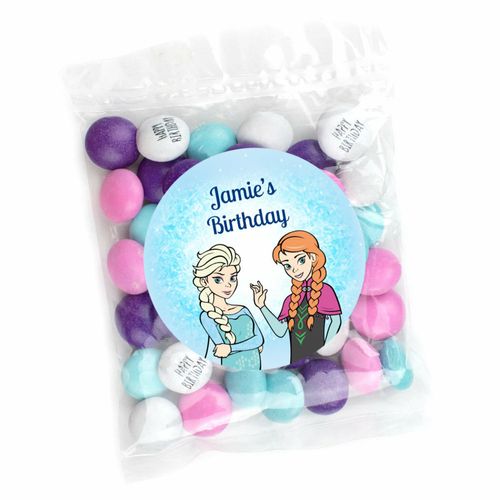 Personalized Frozen Candy Bags with Just Candy Milk Chocolate Minis