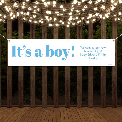 Personalized It's A Boy 5 Ft. Banner