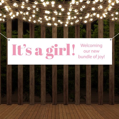 It's A Girl 5 Ft. Banner