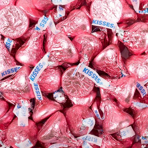 Pink Hershey's Kisses Foil Wrapped Bulk Chocolate Candy