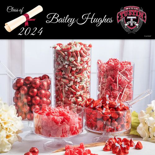 Red Graduation Diploma Candy Buffet