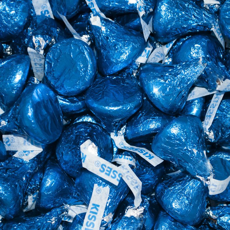 blue and white candy