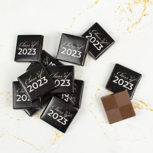 Black Graduation Belgian Chocolate Squares - 40 Chocolate Squares