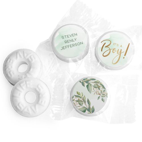 Personalized Botanical It's A Boy Life Savers Mints