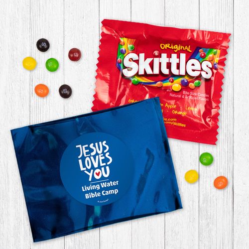 Personalized Religious Jesus Loves You Skittles