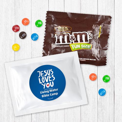 Personalized Religious Jesus Loves You Milk Chocolate M&Ms