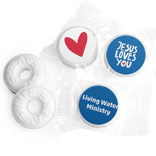 Personalized Jesus Loves You Life Savers Mints