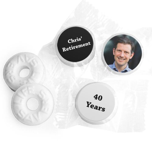 Add Your Photo Retirement Stickers Personalized Life Savers