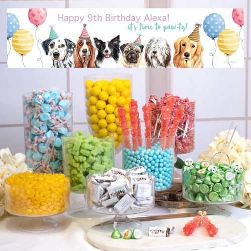 Personalized Dog Birthday Deluxe Candy Buffet - Dog Partys