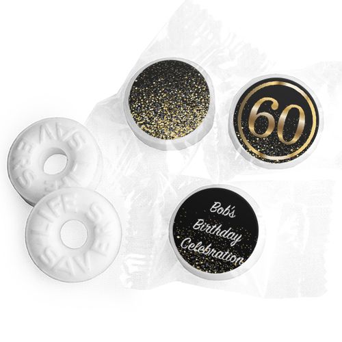 Personalized Elegant Birthday Bash 60 Life Savers Mints