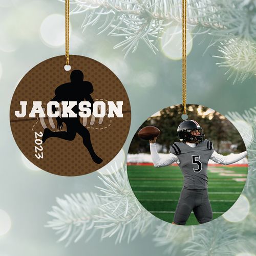 Mason Football Christmas Ornament