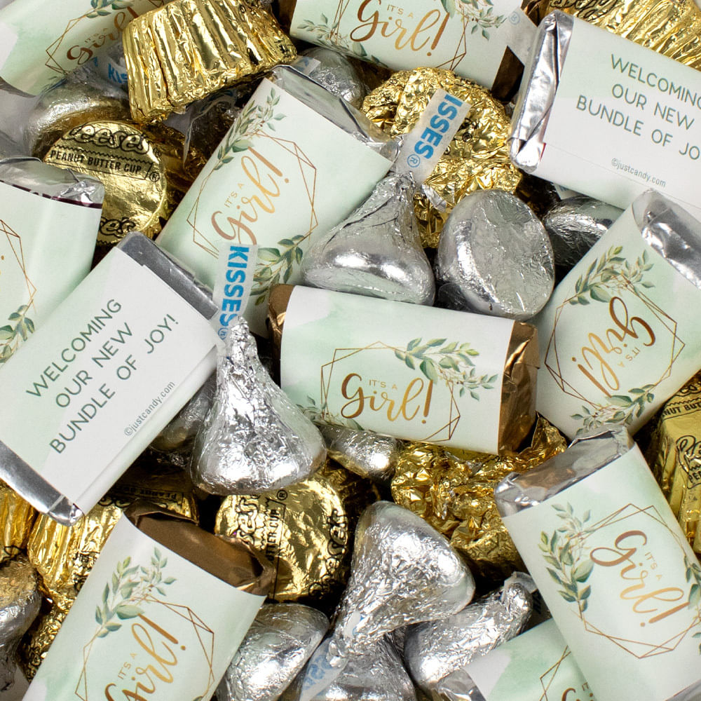 It's a Girl Botanicals Hershey's Miniatures, Kisses and Reese's Peanut