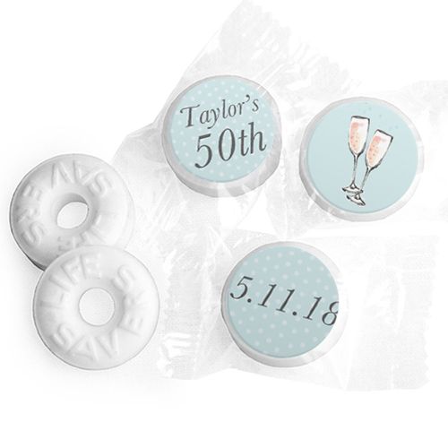 Personalized Bonnie Marcus Birthday Bubbly Party Blue Life Savers Mints