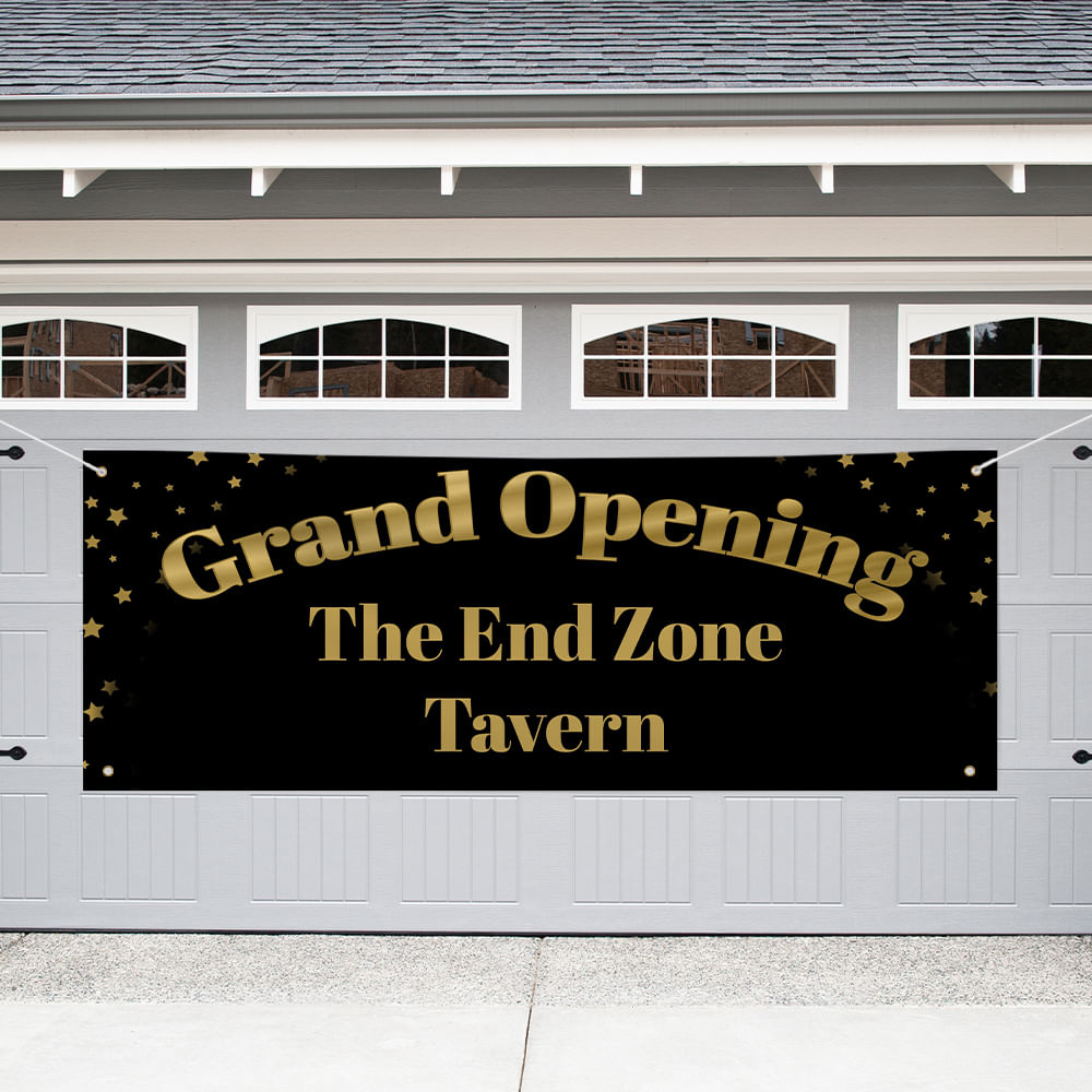 Personalized Biz Banners Garage Banner - Grand Opening - JustCandy.com