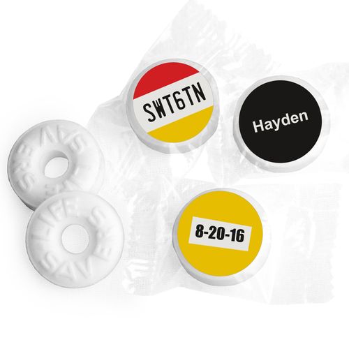 Birthday Personalized Life Savers Mints Sweet 16 License Plate