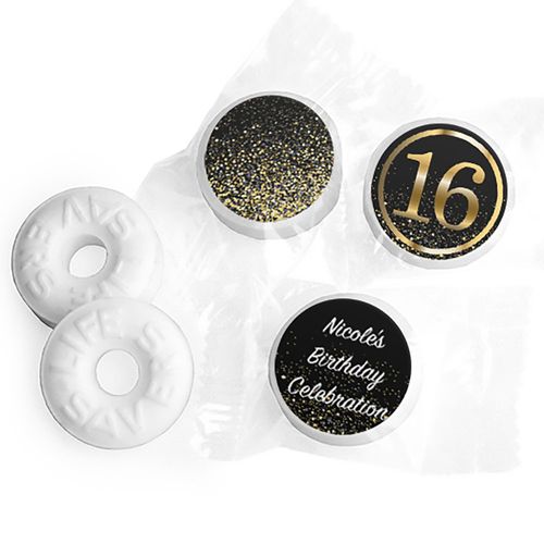Personalized Elegant Birthday Bash 16 Life Savers Mints