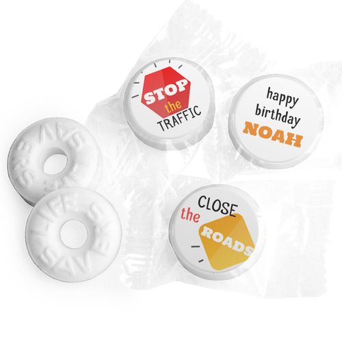 Personalized Construction Birthday Life Savers Mints - Construction