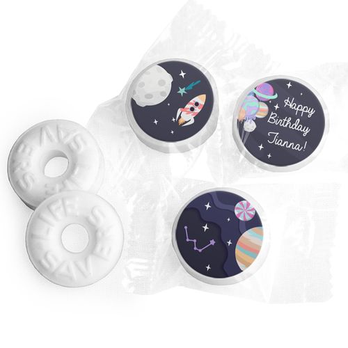 Personalized Space Birthday Life Savers Mints - Out of this World