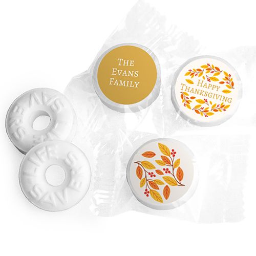 Personalized Bonnie Marcus Thanksgiving Giving Thanks Life Savers Mints