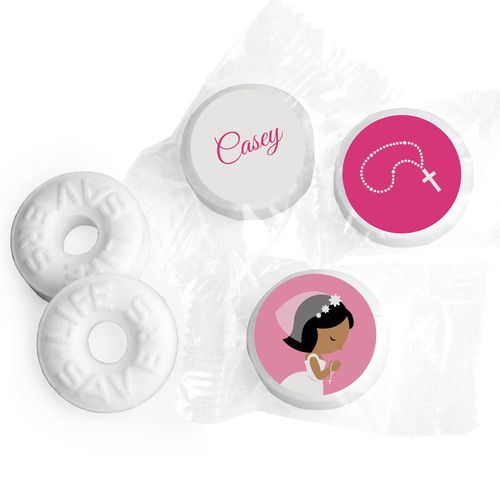 Communion Personalized Life Savers Mints Girl in Prayer