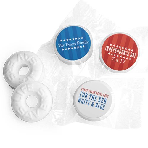 Personalized Patriotic Freedom Life Savers Mints