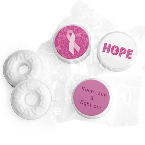 Personalized Breast Cancer Awareness Live Love Hope Life Savers Mints