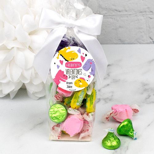 Personalized Valentine's Day Dinosaurs Goodie Bag